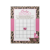 Leopard und Pink Gift Bingo Baby Showspiel Pack Notizblock (Rotiert)
