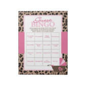 Leopard und Pink Guest Bingo Baby Showroom Pack Notizblock (Rotiert)