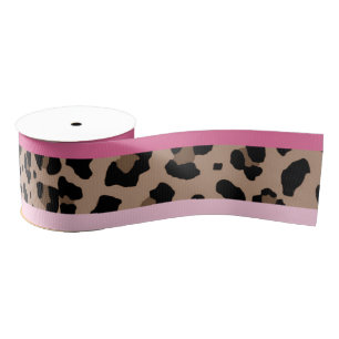 Leopard und Pink Ripsband