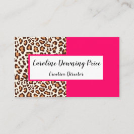 "Leopard und Pink " Visitenkarte