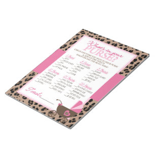 Leopard und Pink, was in deinem puren Duschspiel s Notizblock