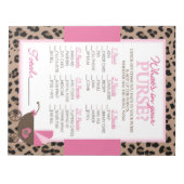 Leopard und Pink, was in deinem puren Duschspiel s Notizblock (Vorderseite)