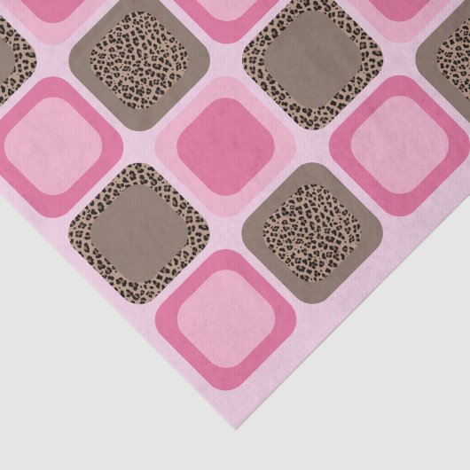 Leopard und Rosa Gemustert Seidenpapier (Ausschnitt)