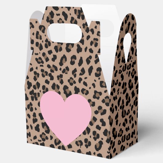 Leopard und rosa Party Geschenkschachtel (Geöffnet)