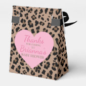 Leopard und rosa Party Geschenkschachtel (Rückseite)