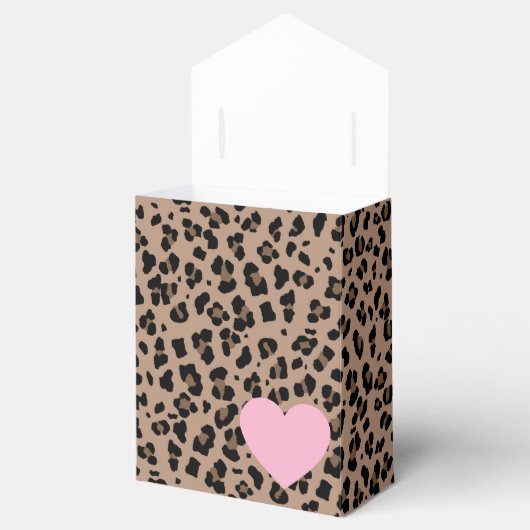 Leopard und rosa Party Geschenkschachtel (Geöffnet)
