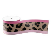 Leopard und Rosa Ripsband (Spule)