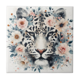 Leopard und Rose Fliese