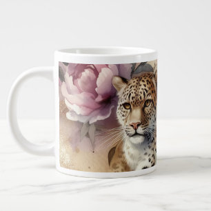 Leopard und Rose Tasse