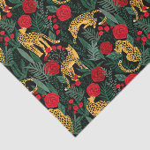 Leopard und Rosen Seidenpapier (Ausschnitt)