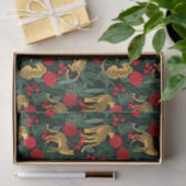 Leopard und Rosen Seidenpapier (Geschenk)