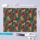 Leopard und Rosen Seidenpapier (Handwerk)