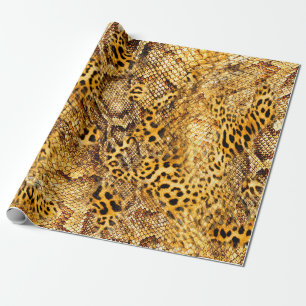 Leopard- und Schlangenmuster Geschenkpapier