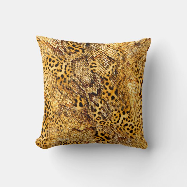 Leopard- und Schlangenmuster Kissen (Vorderseite)