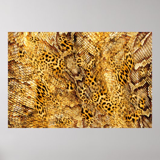 Leopard- und Schlangenmuster Poster (Vorne)