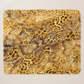 Leopard- und Schlangenmuster Sherpadecke (Vorderseite (Horizontal))