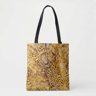 Leopard- und Schlangenmuster Tasche