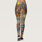 Leopard und Schmetterlinge Leggings (Rückseite)