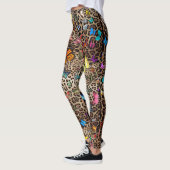 Leopard und Schmetterlinge Leggings (Links)