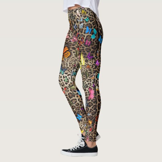Leopard und Schmetterlinge Leggings (Links)