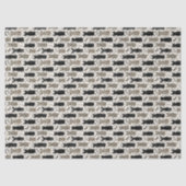 Leopard- und schwarzes Kleid Mode-Muster mit Absät Seidenpapier (Vorderseite)