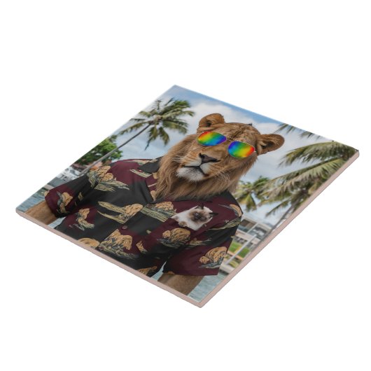 Leopard und Siamkatze Dekorative Fliesen (Seite)