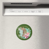 Leopard und tropische Rahmen Magnet (In Situ (Geschirrspüler))
