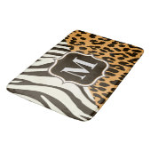 Leopard und Zebra Badematte (Schrägansicht)