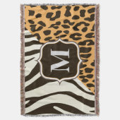 Leopard und Zebra Decke (Vorderseite Vertikal)