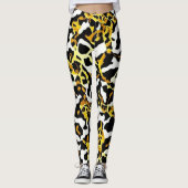 Leopard und Zebra Fur Print Pattern Leggings (Vorderseite)
