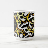Leopard und Zebra Fur Print Personalisiert Kaffeetasse (Mittel)