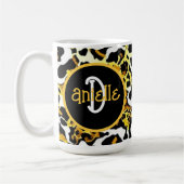 Leopard und Zebra Fur Print Personalisiert Kaffeetasse (Links)
