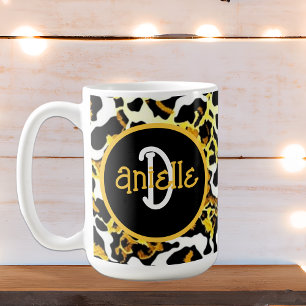 Leopard und Zebra Fur Print Personalisiert Kaffeetasse