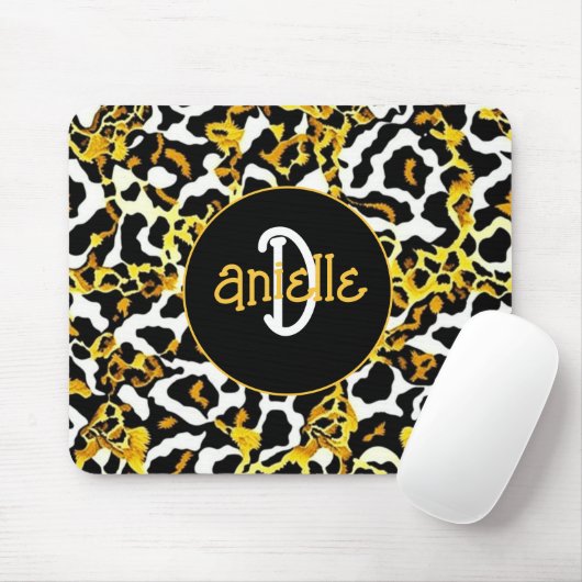 Leopard und Zebra Fur Print Personalisiert Mousepad (Mit Mouse)