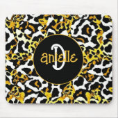 Leopard und Zebra Fur Print Personalisiert Mousepad (Vorne)