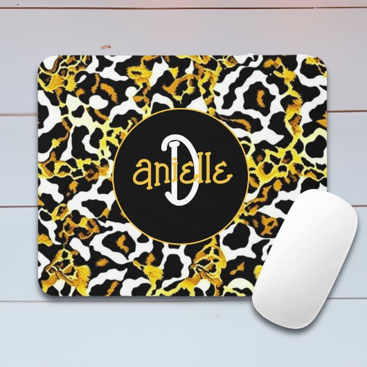Leopard und Zebra Fur Print Personalisiert Mousepad
