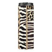 Leopard und Zebra Fur Print Personalisiert Thermosbecher (Rückseite)