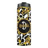 Leopard und Zebra Fur Print Personalisiert Thermosbecher (Vorderseite)