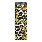 Leopard und Zebra Fur Print Personalisiert Thermosbecher (Rückseite)