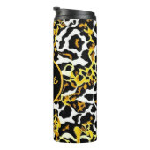 Leopard und Zebra Fur Print Personalisiert Thermosbecher (Nach rechts gedreht)