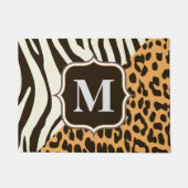Leopard und Zebra Fußmatte (Vorderseite)