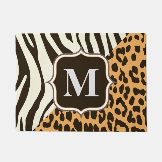 Leopard und Zebra Fußmatte (Vorderseite)