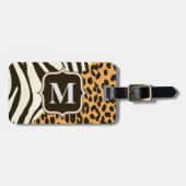 Leopard und Zebra Gepäckanhänger (Vorderseite horizontal)