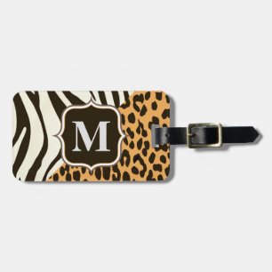 Leopard und Zebra Gepäckanhänger