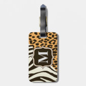 Leopard und Zebra Gepäckanhänger (Rückseite vertikal)