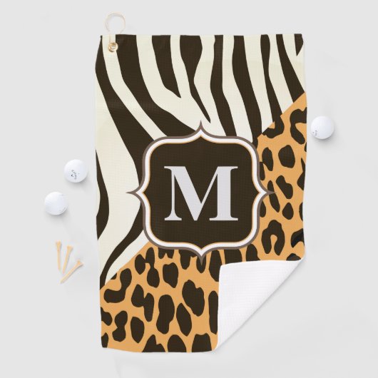 Leopard und Zebra Golfhandtuch (Insitu)