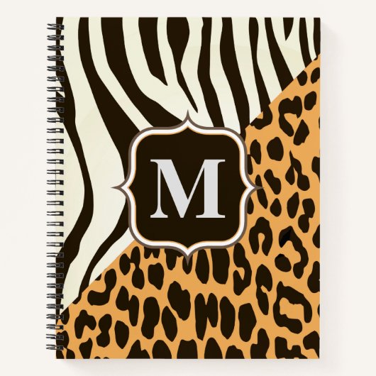 Leopard und Zebra Notizblock (Vorderseite)