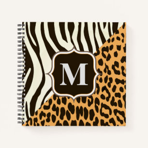 Leopard und Zebra Notizblock