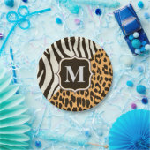Leopard und Zebra Pappteller (Party)