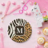 Leopard und Zebra Pappteller (Party)